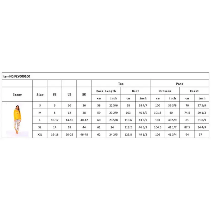 

Spring Autumn Casual Pajamas Set Women Soft Breathable Long Sleeve Lovely Print Sleepwear Two-piece Set For Home Wear