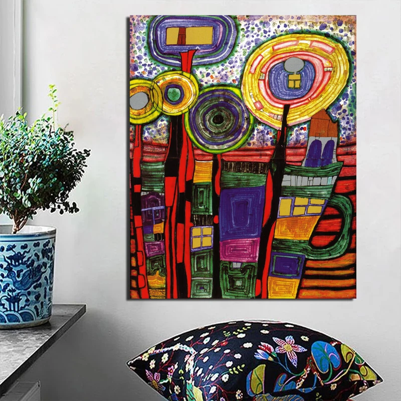 Художественная Картина на холсте фридрейх сандертассер картина для гостиной