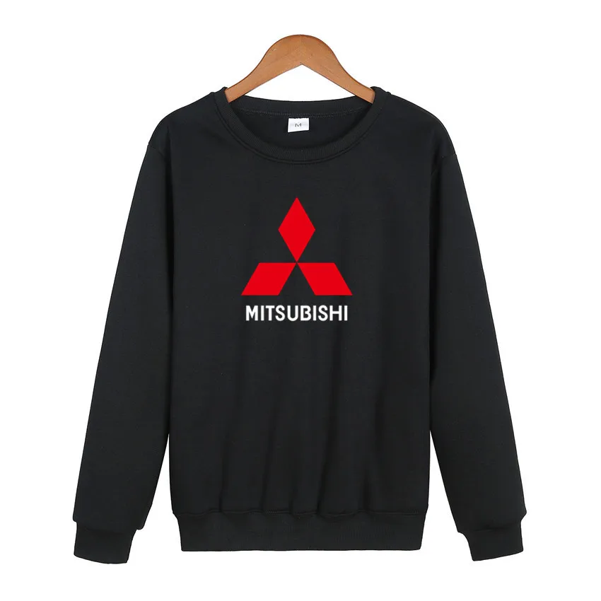 

Mitsubishi Car Printing 2021 Spring Autumn Fashion New Men's Women's Round Neck Hoodies Pure Cotton Casual Long-Sleeved T-Shirt