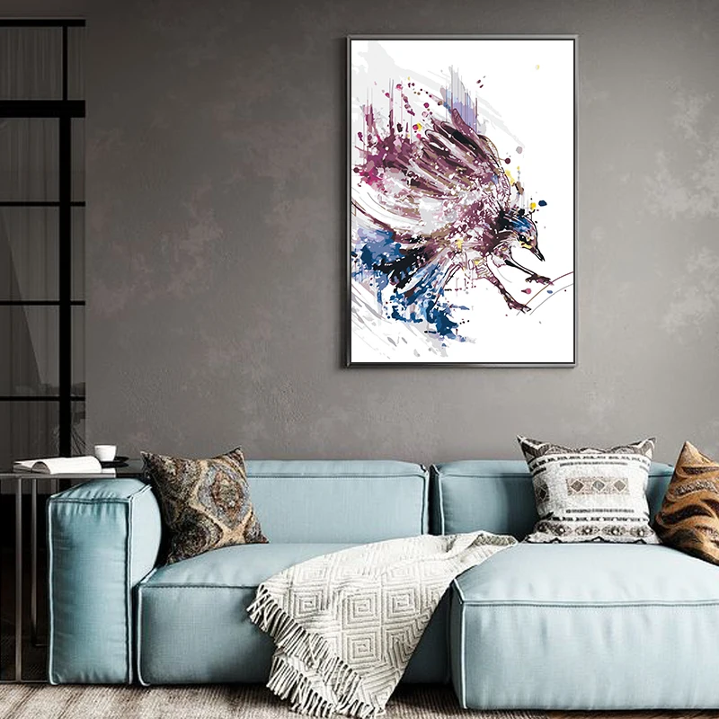 Diy paint by numbers picture drawing versus Toolkit draw color animal Creative art living room Decorative hanging painting | Дом и сад