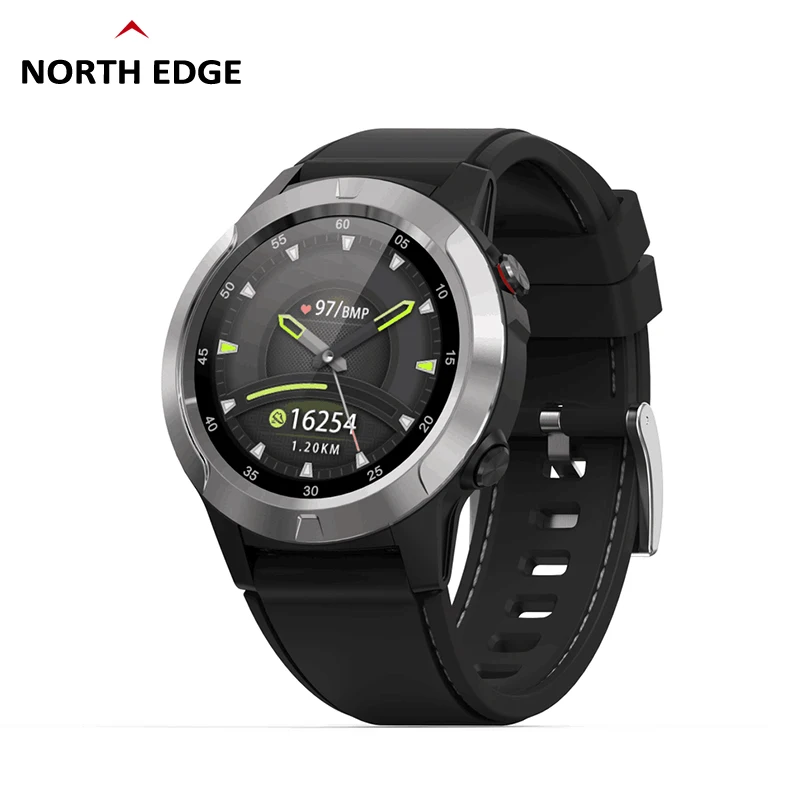 NORTH EDGE gps умные часы мужские цифровые пульсометр высота барометр компас для