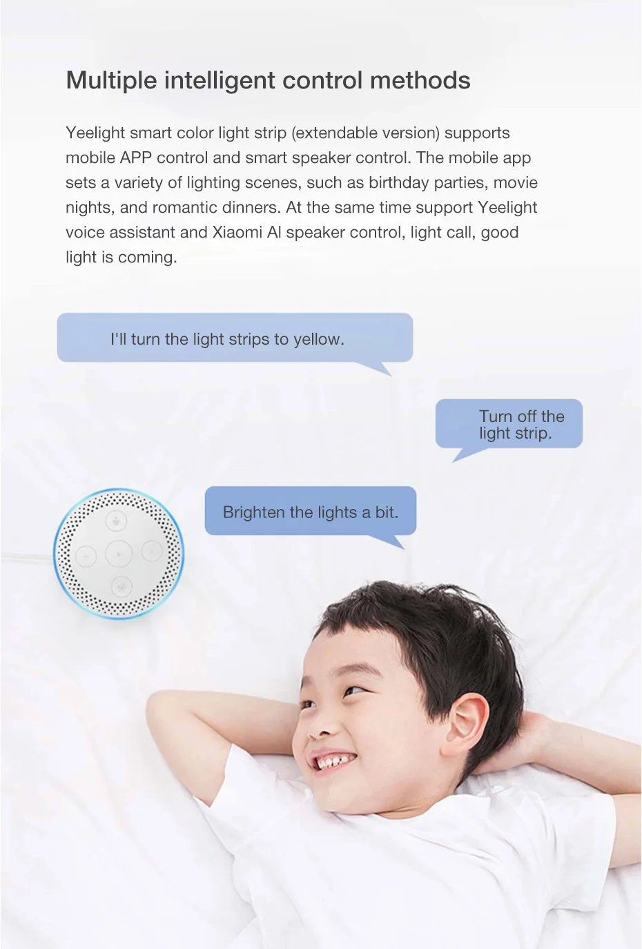 Xiaomi Yeelight умный красочный атмосферный светильник 2 м Xiao mi Home APP RGB светильник s работа с Alexa Google Assistant Homekit
