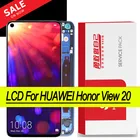 ЖК-дисплей с рамкой для Huawei Honor View 20  Honor V20, оригинальный, с дигитайзером сенсорного экрана, запасные части для ЖК-дисплея Nova 4, 100%