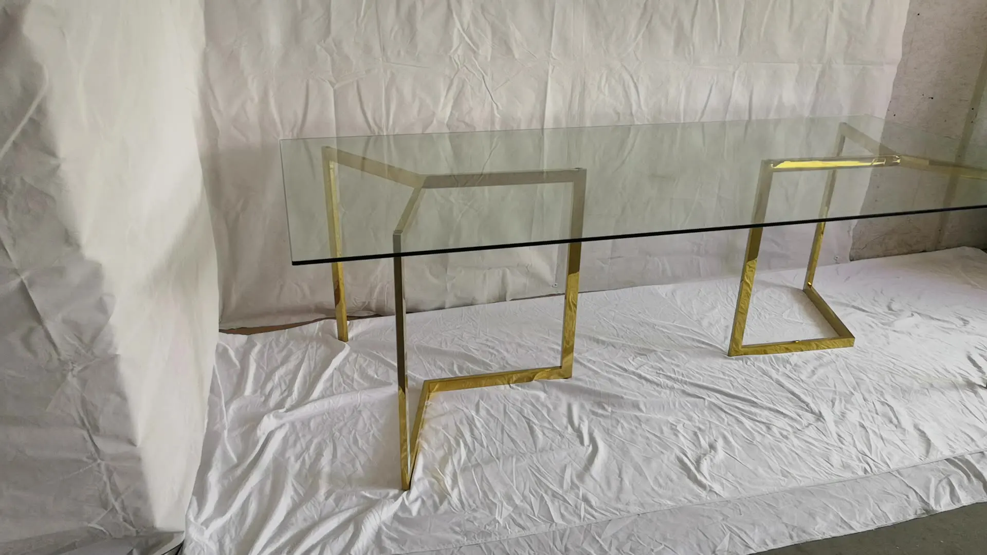

Luxury Mirrored 72" Rectangular Dining Table With Glass Top Rectangle Table