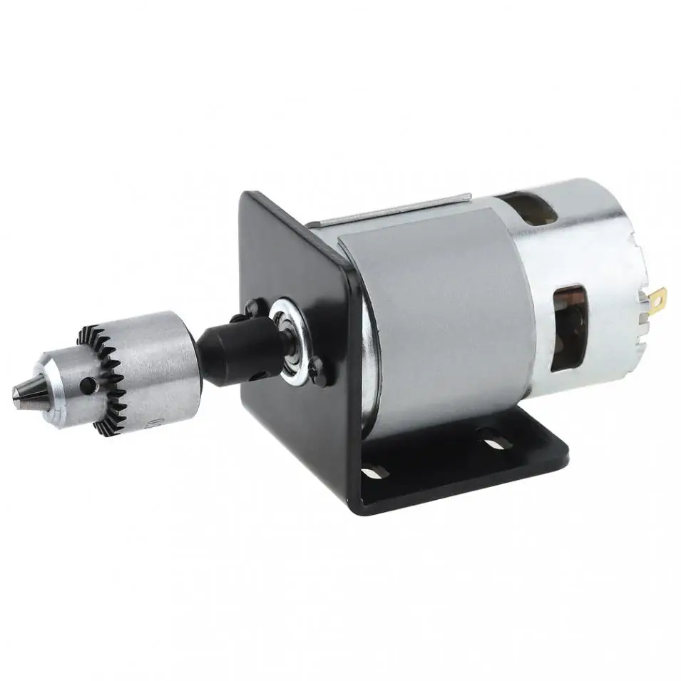 12V-24V 775 шариковый двигатель небольшая скамья дрель с патроном JTO и монтажным
