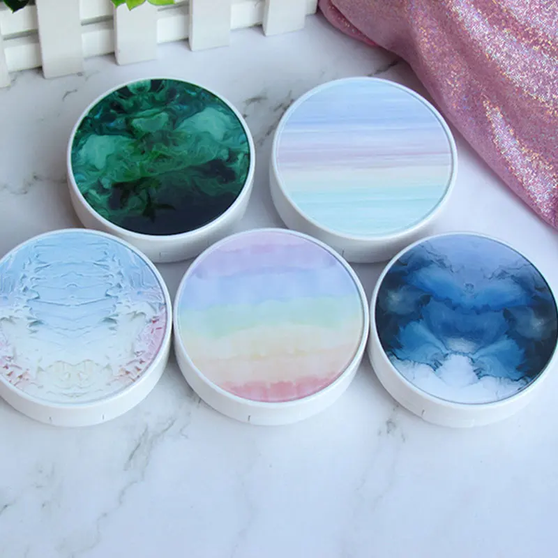 1Pcs Colored Contact Lens Case With Mirror Women Man Unisex Contact Lenses Box Eyes Contact Lens Container Lovely Travel Kit Box