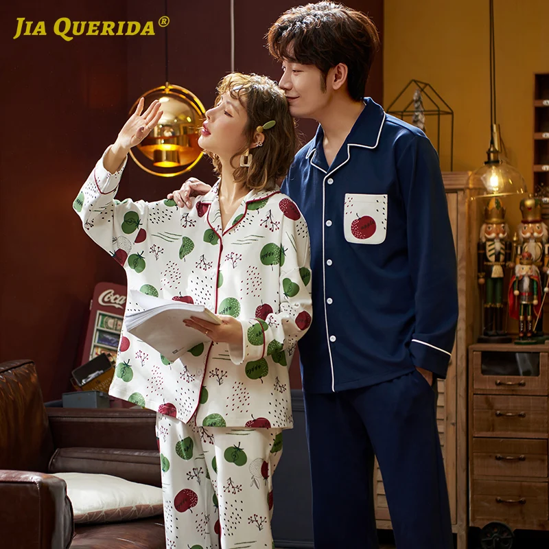 Новый модный стиль мужская и женская одежда для сна с отложным воротником