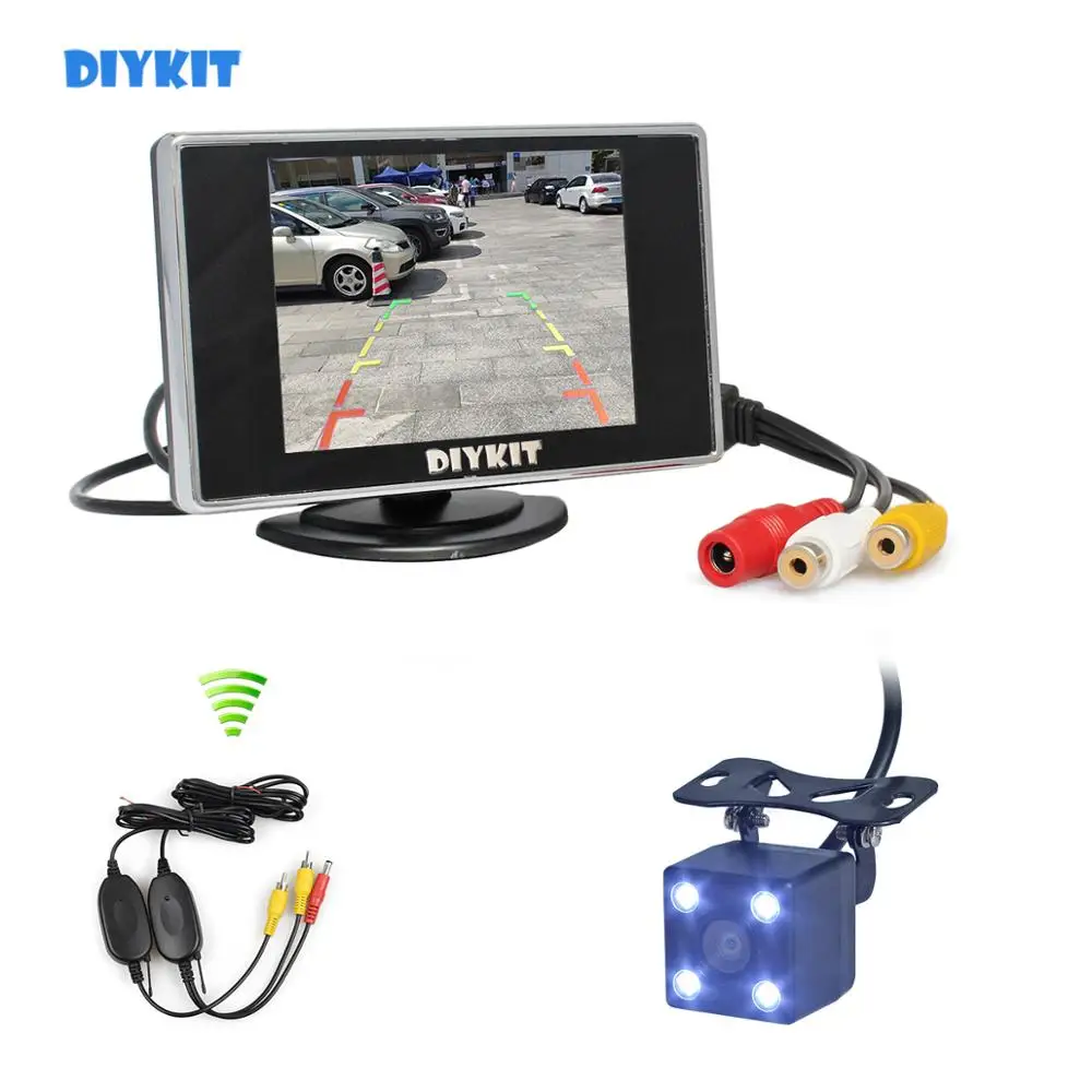 

DIYKIT беспроводная камера заднего вида с автомобильный монитор заднего вида