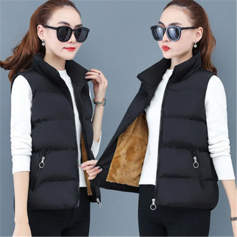 2022 корейская мода Женская куртка жилет пуховой хлопковый осенне-зимняя