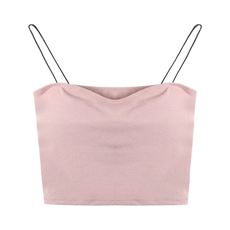 Короткий летний топ без рукавов для студенток Женская приталенная рубашка