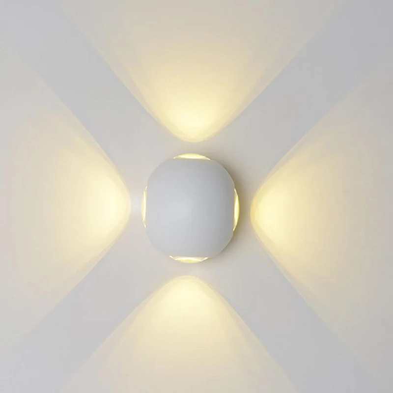 Садовая настенная лампа уличная Водонепроницаемая светодиодная круглая нового