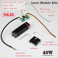 neje 40w f30130 cnc laser module high power cutting with fixed focal length focus for laser engraving machine wood cutting