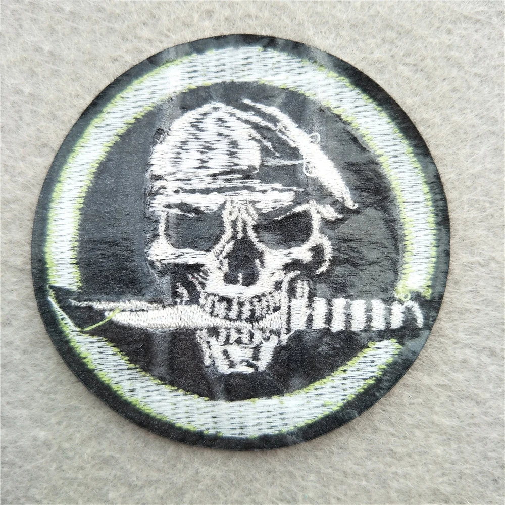 DIY Череп нож патчи для детей Одежда утюг на горный хрусталь аппликации в полоску