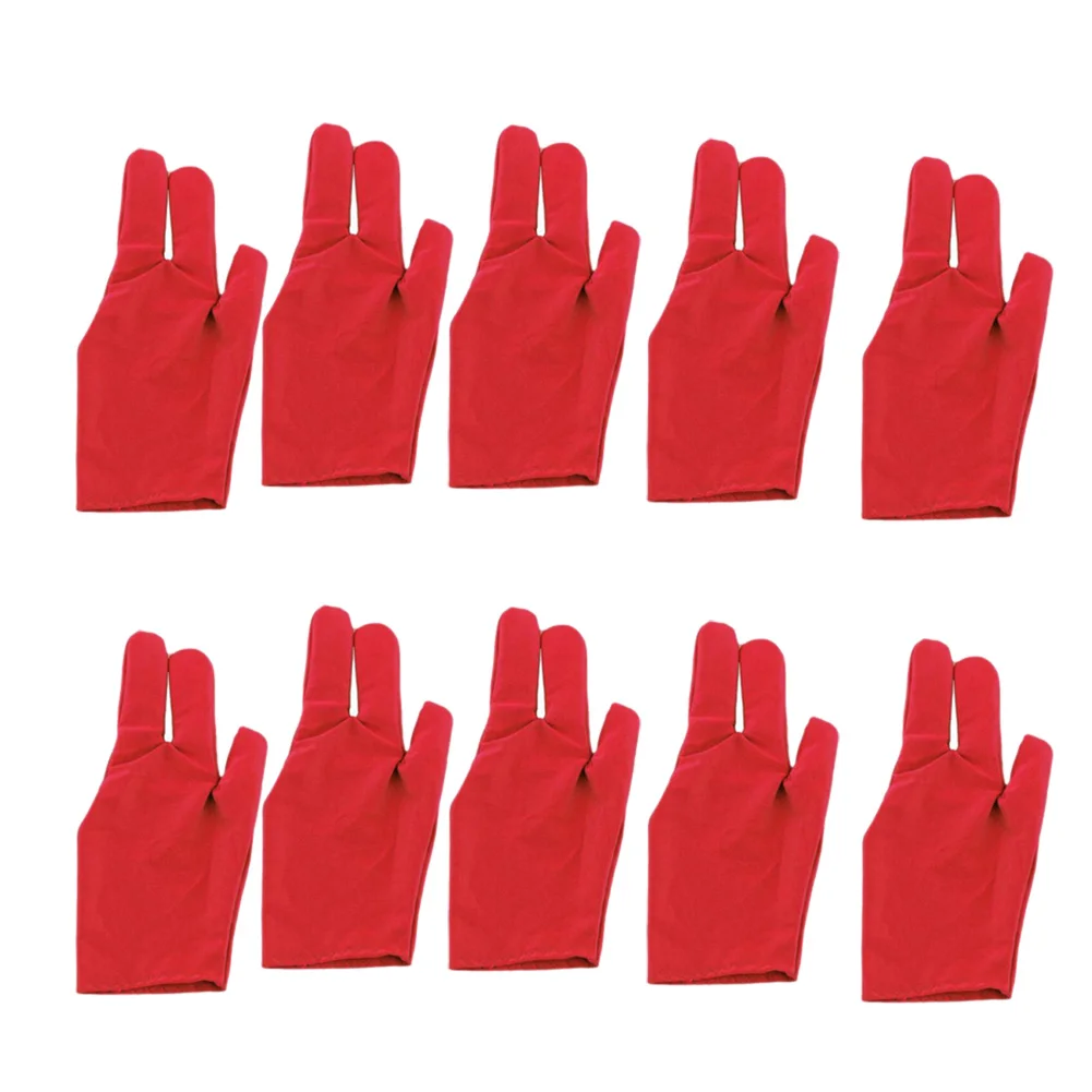 

10PCS 3 Fingers Billiard Shooter Cue Accessories Pool Gloves Top quality
