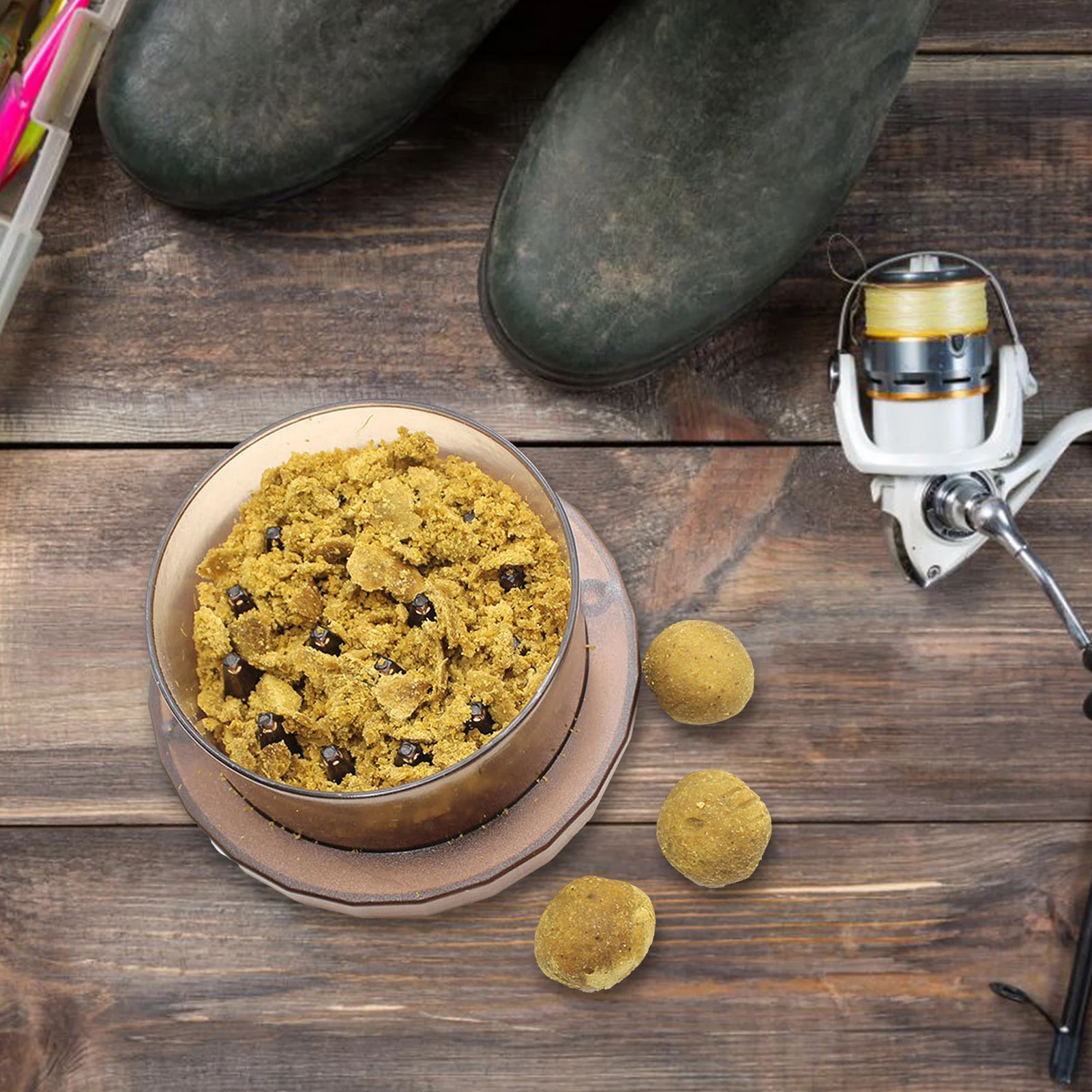 

Portable Outdoor Fishing Bait Box Waterproof Lightweight Fishing Bait Box Quickly Crushing Bait Fishing Accessories