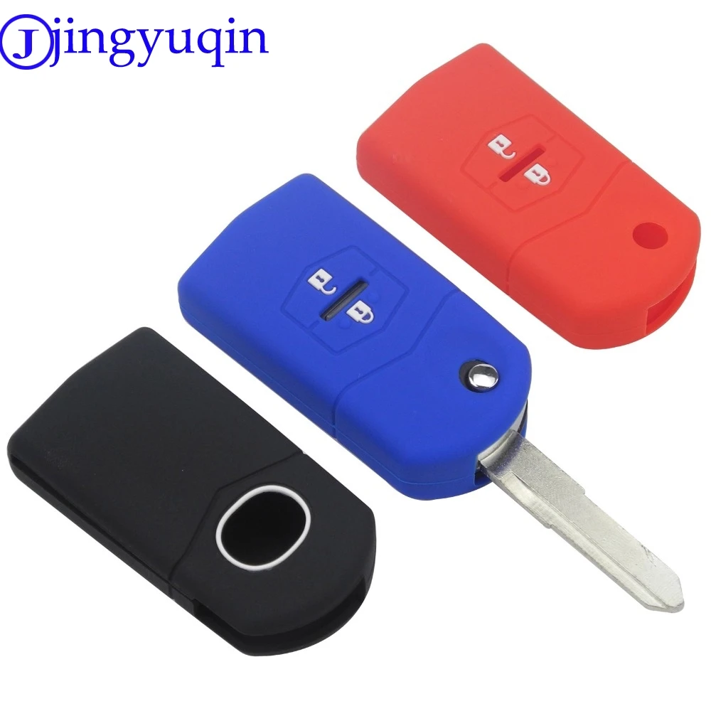 

2 кнопки, силиконовый чехол-книжка с дистанционным управлением для Mazda 2 3 5 6 8 CX 5