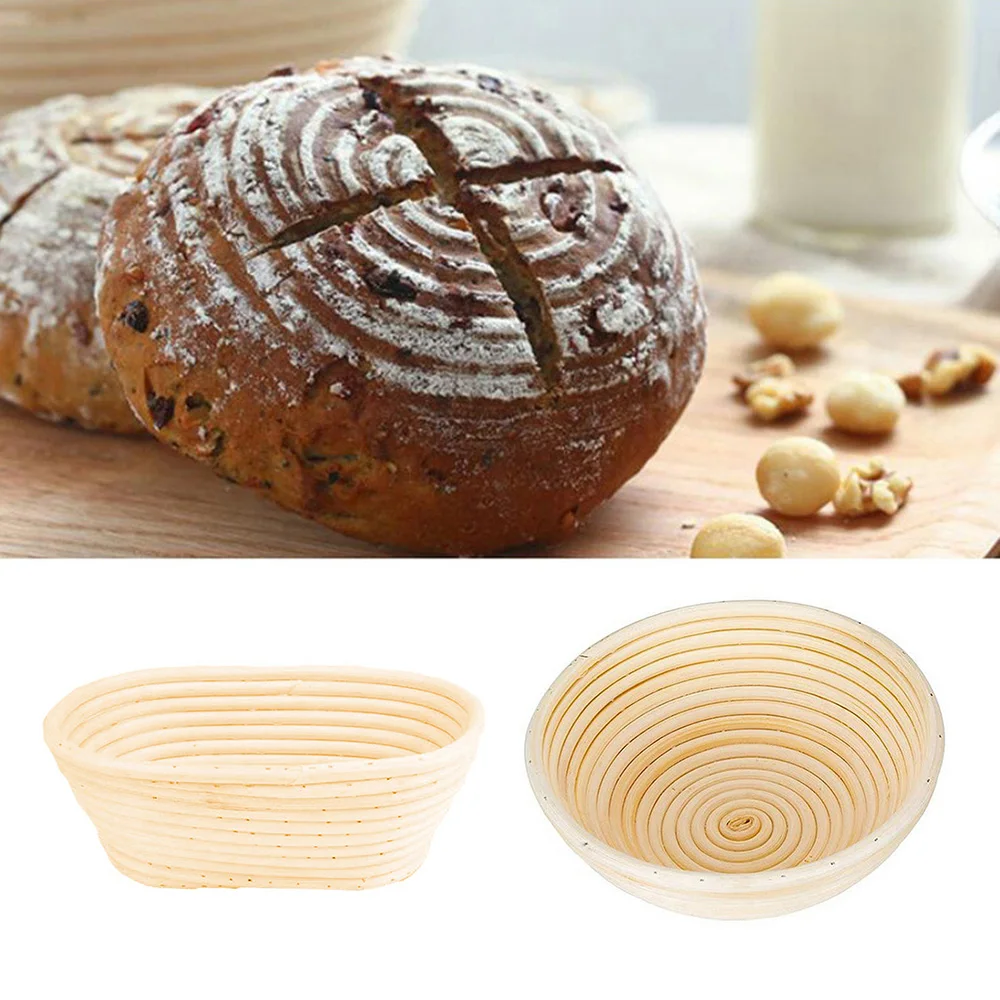 

Корзина для хлеба из ротанга овальная круглая корзина для хранения еды корзина для печенья выпечки фруктов лоток для теста контейнер товар...
