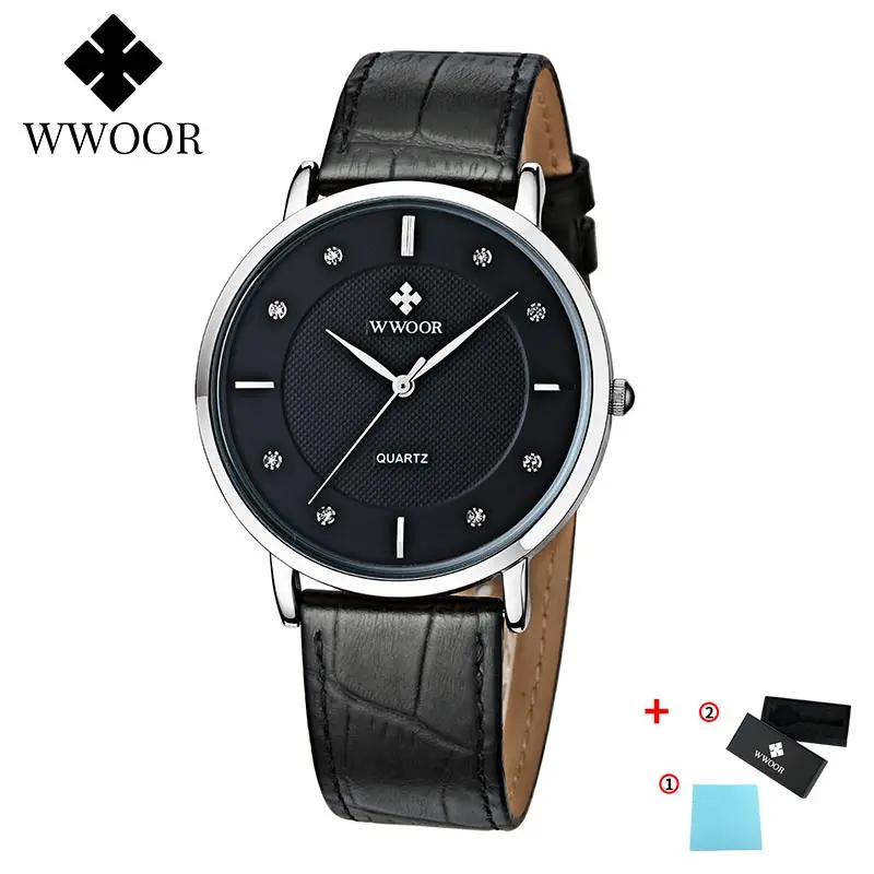 Часы WWOOR мужские Кварцевые водонепроницаемые в деловом стиле 2020|Кварцевые часы| |