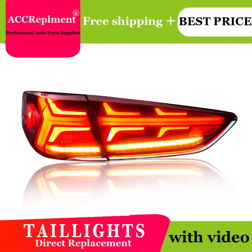 

2PCS Car Styling for Hyundai Sonata 9 Taillights 2018-2019 for Sonata 9 LED Tail Lamp+Turn Signal+Brake+Reverse LED light