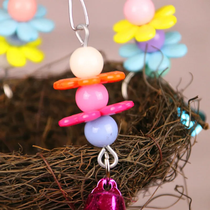 

Hot Handcraft Bird's Nest Toys For Birds Parrots To Play Bite Climb Bird Swing Toys Parrot Bird Small Pet Toy Hanging Basket
