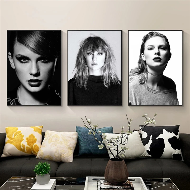 Черно-белый художественный плакат Элисон Свифт живопись Современное украшение