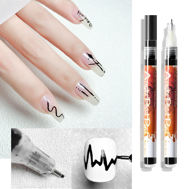 Nail Art Graffiti Pen Drawing Painting Liner Brush DIY Flower Abstract Lines Details Nail Art Beauty Tool