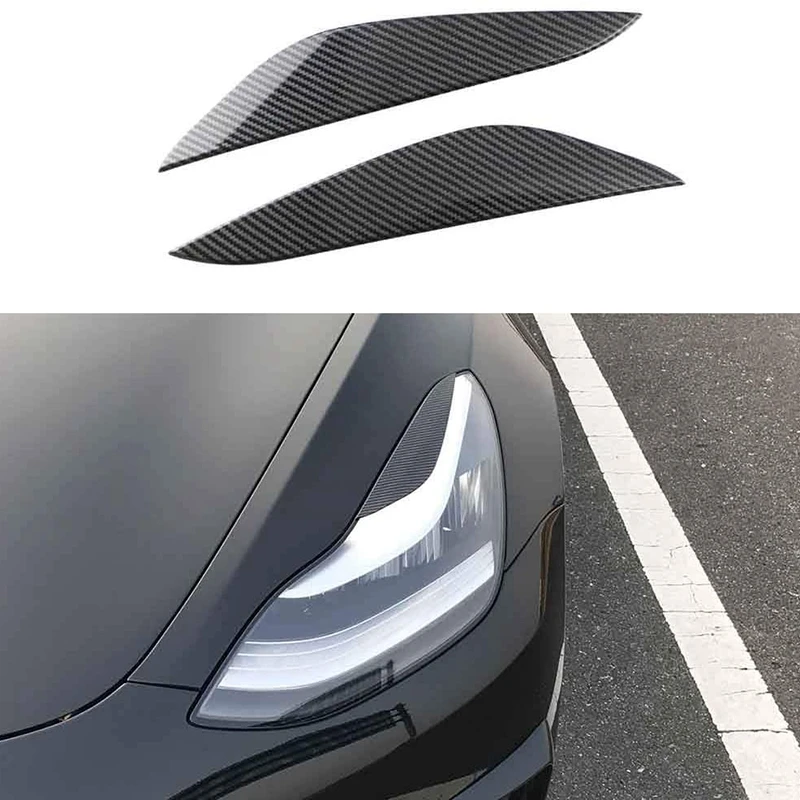 

Передняя фара светильник головной светильник абажур для лампы с металлическим каркаксом веки ВЕКО для бровей отделкой для Tesla модель 3 2017-2019