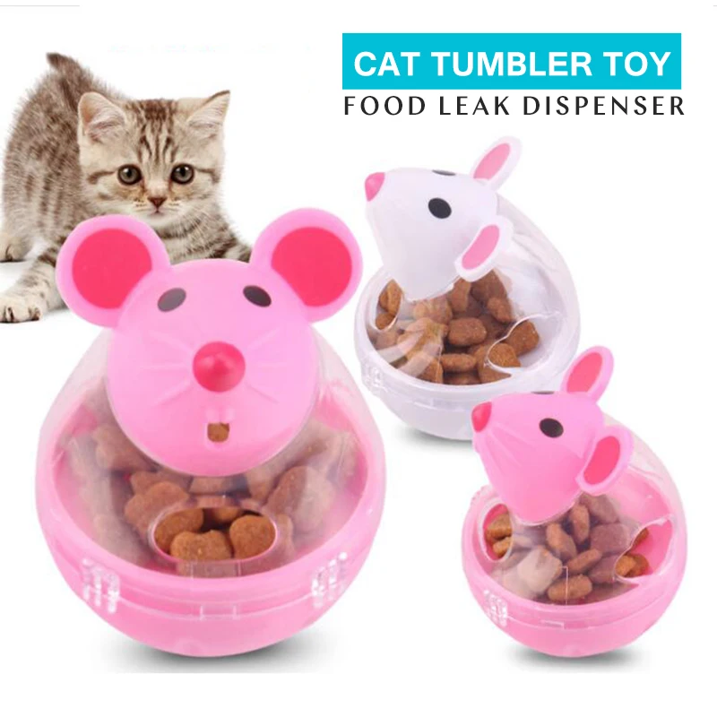 

Tumbler Cat Toy Healthy Feeder Food Leak Dispenser Pet Interactive Toys For Cat Mouse Shape Bite Resistance IQ Treat Cat Product