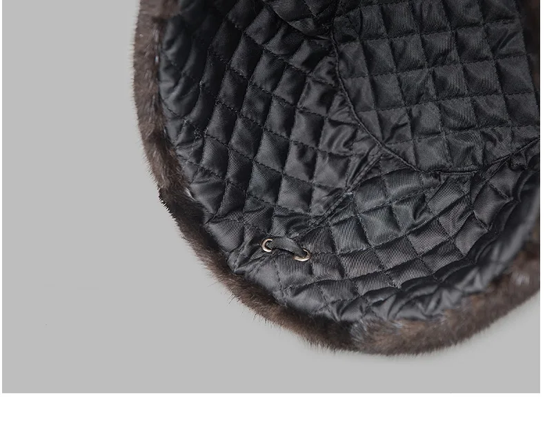 Бесплатная доставка новая шапка из натурального меха норки с вискозами Мужская