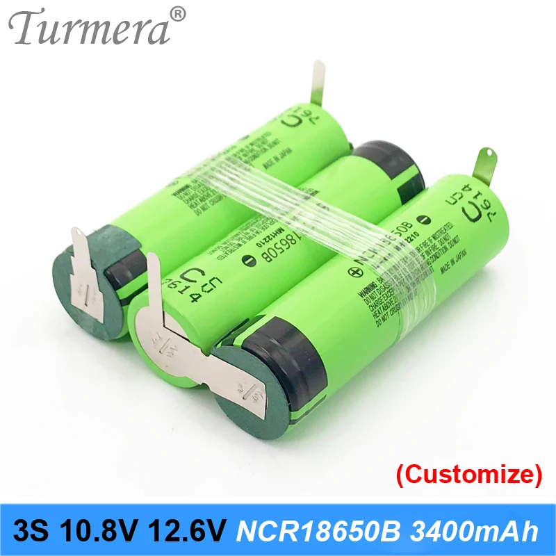 3s батарея 18650 пакет ncr18650b 3400mah 10 8 v 12 6 сварочный припой Аккумулятор для отвертка