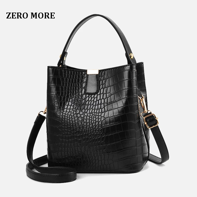 Ретро Аллигатор ведро сумки для женщин крокодиловый узор Сумочка вместительная