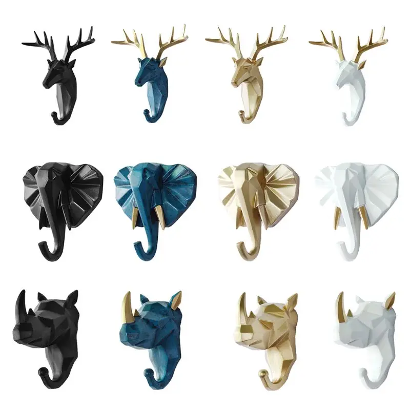 

Animal Single Wall Hook/Hanger Animal Shaped Coat Hat Hook Heavy Duty QX2E