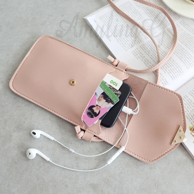 Универсальная кожаная сумка для мобильного телефона наплечный карман кошелек