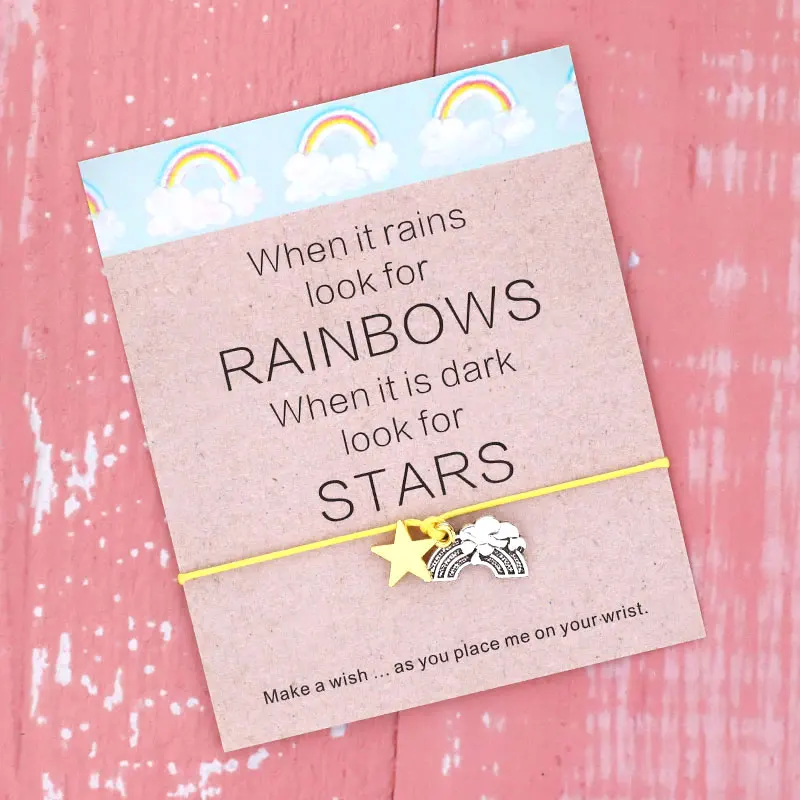 Вдохновляющий браслет желаний Радужный Браслет для женщин и мужчин подарок