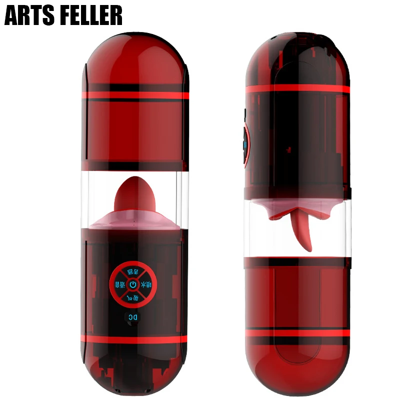 Мужская чашка для мастурбации вибратор сосания лижущий язык массаж пениса