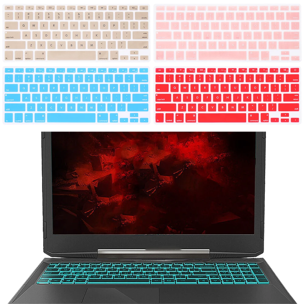 Silicone Sticker Film Keyboard Cover For Apple Macbook Pro Air 13" 15" 17" Soft Computer Accessories Laptop Protector Candy Colo |