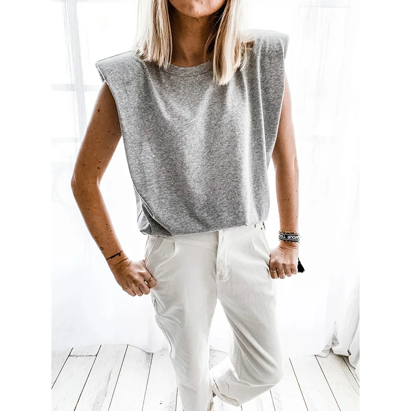 Женская футболка с круглым вырезом Повседневная летняя планкой свободная