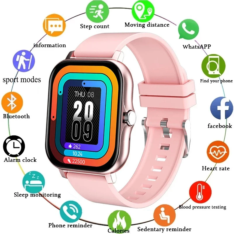 

Smart Watch Women Men Waterproof Bletooth Call 1.69-inch 240*280 HD Color Screen Smartwatch Sport Fitness Tacker Ladies Watches