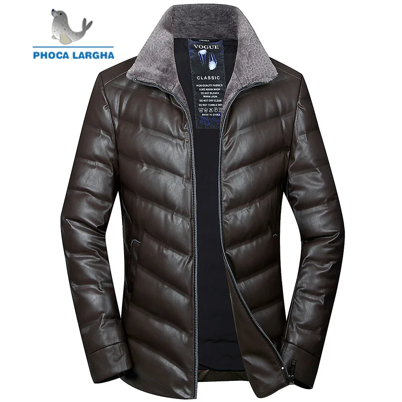 Зимние пуховики мужские шерстяные парки с отложным воротником Мужская брендовая