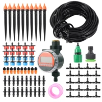 home garden adjustable automatic drip irrigation misting spraying kit with water timer vegetable flowers watering equipment