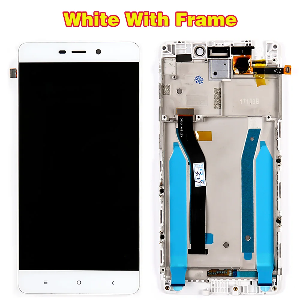 White with Frame По сделке команда 5,0 дюймов ЖК-экран для Xiaomi Redmi 4 Prime/Redmi 4 pro 3 ГБ ОЗУ 32 Гб ПЗУ дисплей сенсорный дигитайзер сборка F ram e - Цвет: White with Frame