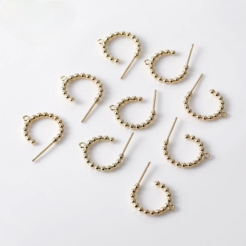 Серьги сделай сам из натурального золота с покрытием меди 14 к