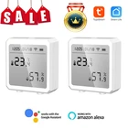 Датчик температуры и влажности Tuya Wi-Fi, комнатный гигрометр, термометр с поддержкой Alexa Google Home Smart Life