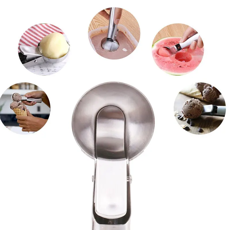Легкий спусковой механизм из нержавеющей стали мороженое совок воды ложки для