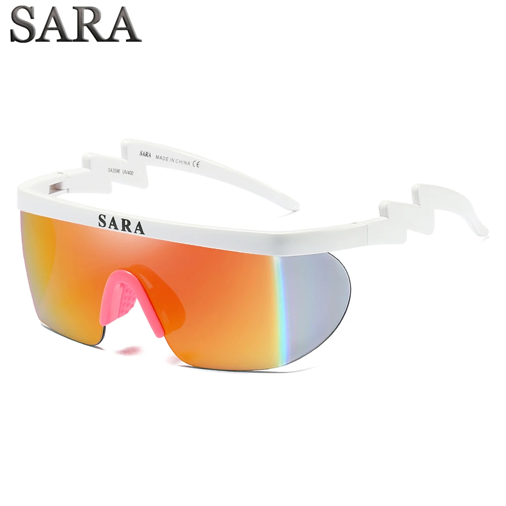 

Sunglasses Men Vintage Sport Goggles Italy Design Coating Mirror For SARA Sunglasses Shades gafas de sol UV Protection SA3596 CE