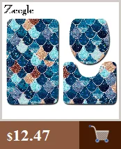 Zeegle 3pcs Bathroom Mat Set Anti-slip Bathroom Floor Mats Lid Toilet Cover Microfiber Bath Mat Bathroom Rug and Toilet Mat Sets