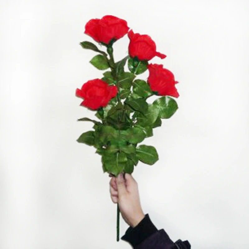 

Пульт дистанционного управления Lighting rose (4 цветка)-фокус, Магия цветов, Магия Крупным планом, сцена, магия для влюбленного, Романтика