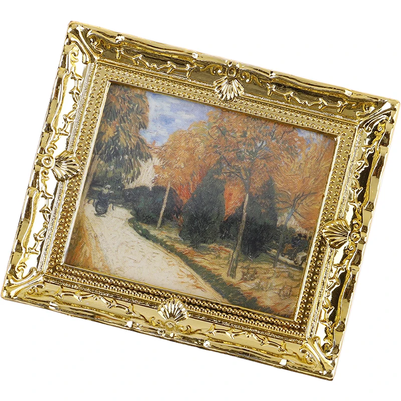 1 шт. Diy кукольный домик Мини Картина маслом миниатюрная 1:12 мебель дом рамка из