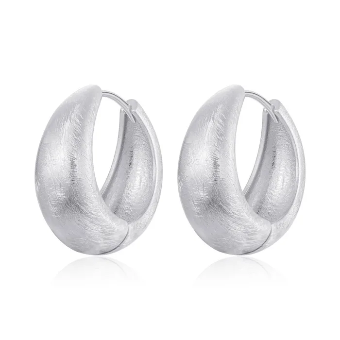 Style2-BrushedSilver 5 стилей, массивные серьги для женщин, золотой, серебряный цвет, серьги-кольца с кристаллами, круглые Винтажные серьги, ювелирные изделия Aros Aretes - Окраска металла: Style2-BrushedSilver