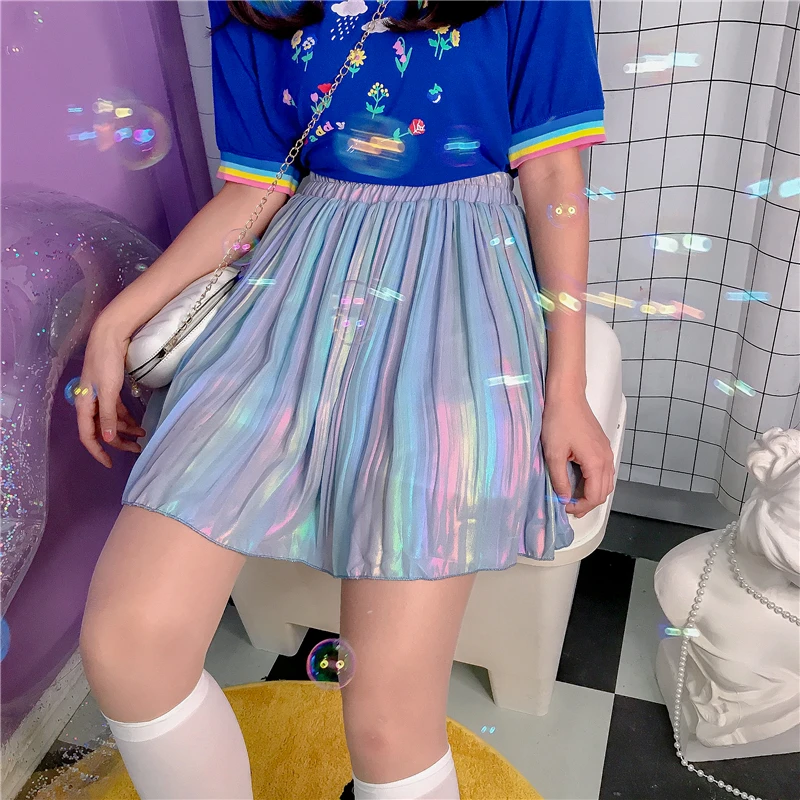 Женская Весенняя новая трапециевидная юбка с высокой талией молодая девушка